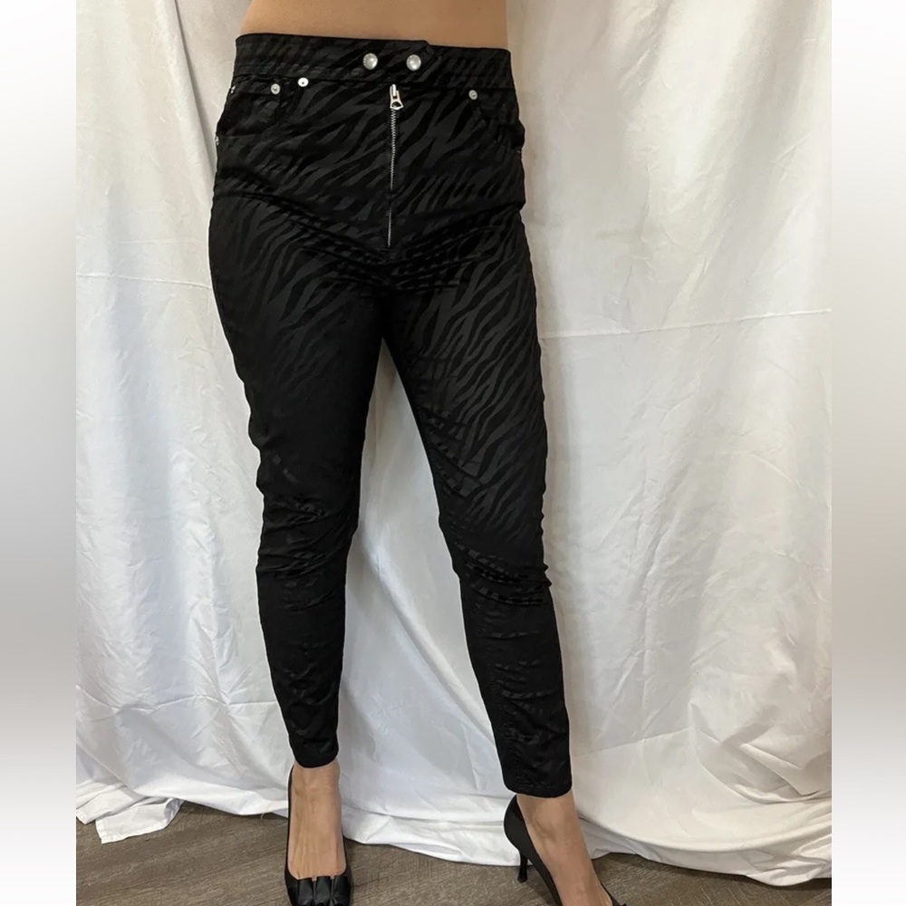 Rag & Bone black zebra pants